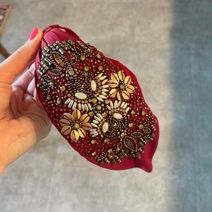 NamJosh Red Beaded Headband